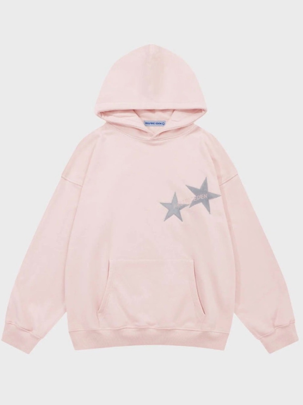 Aelfric Eden Light Pink Hoodie with Gray Star Motif